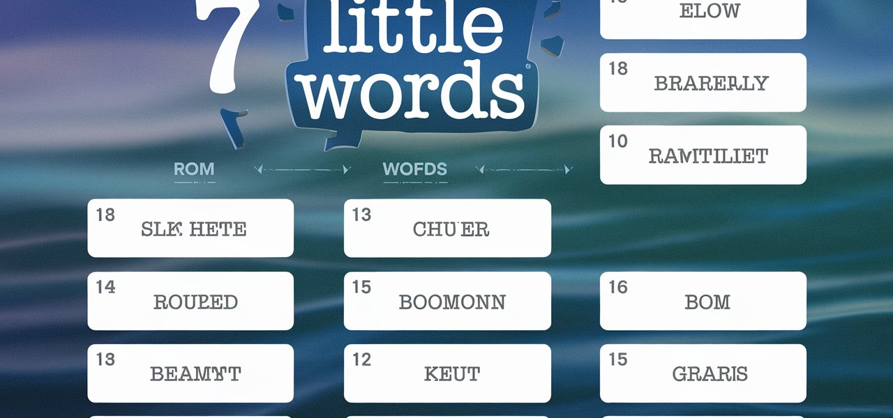 ﻿7 Little Words Answers for Today