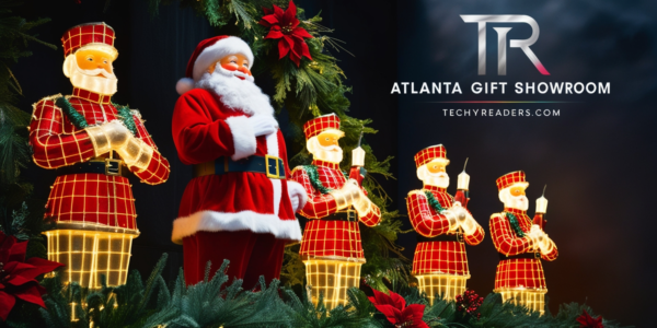 Atlanta Gift Showroom 3D Lighted Christmas Soldiers and Santa Claus