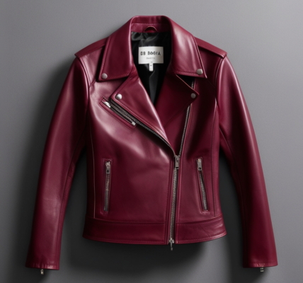 BB Dakota Burgundy Short Leather Jacket