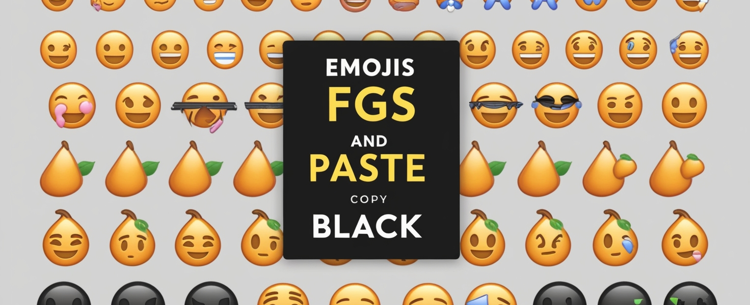 Emojis Figs Copy and Paste Black